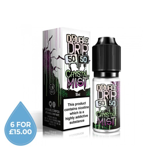 Double Drip 50 50 Crystal Mist E Liquid 10ml