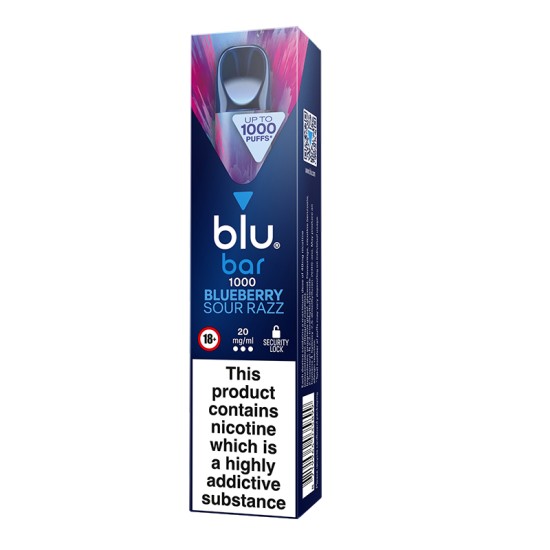 blu Bar Blue Sour Razz 1000 Disposable