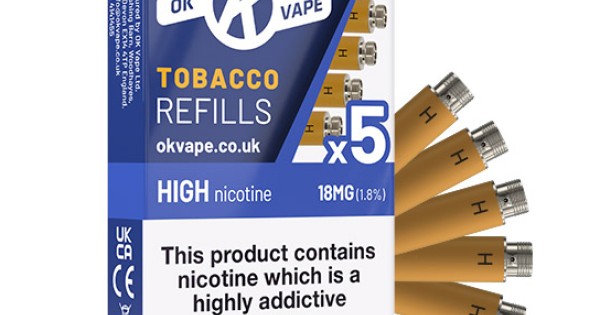 OK Tobacco Cartomiser Cartridge Refills 5 Pack