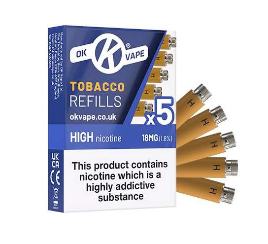 OK Tobacco Cartomiser Cartridge Refills 5 Pack